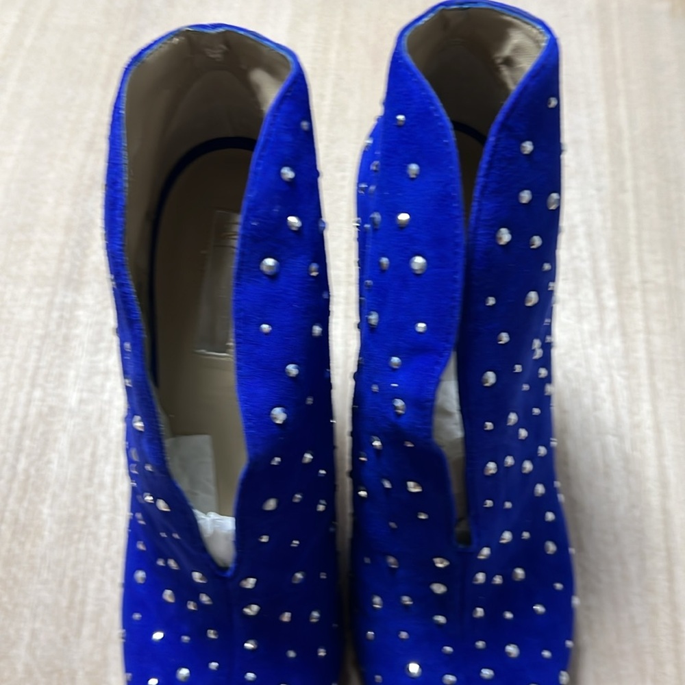 INC Blue Studded Open Toe Heel Shoe Women’s Size 10 - Picture 6 of 9